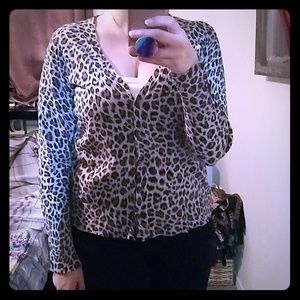 Cheetah print cardigan